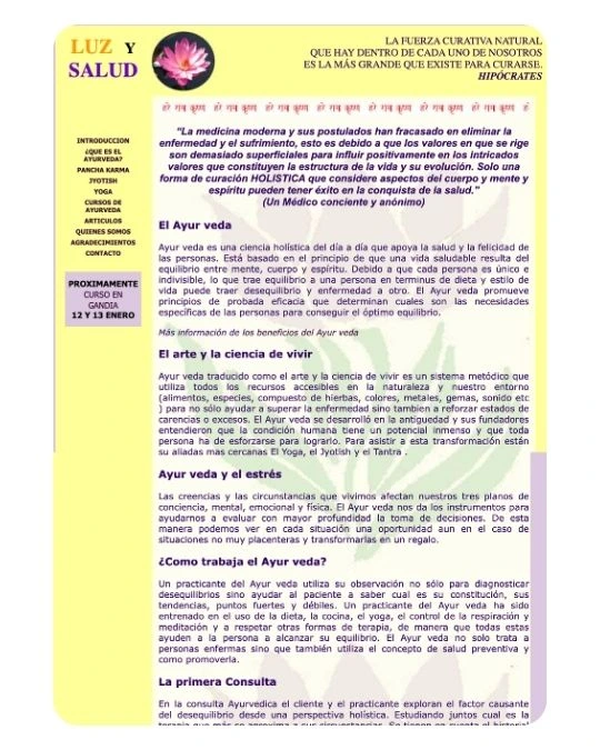 Sitio web anterior de marca personal antes del rediseño
