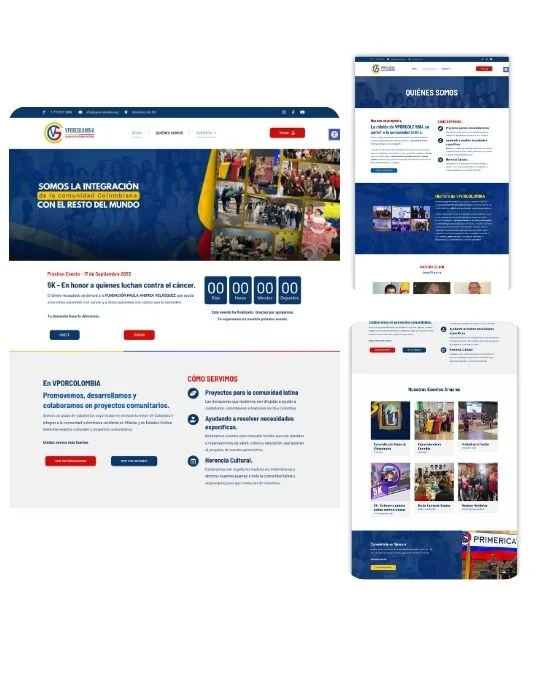 Sitio web rediseñado de servicios comunitarios