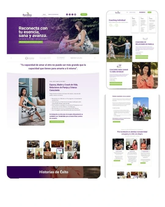 Sitio web rediseñado de servicio de coaching